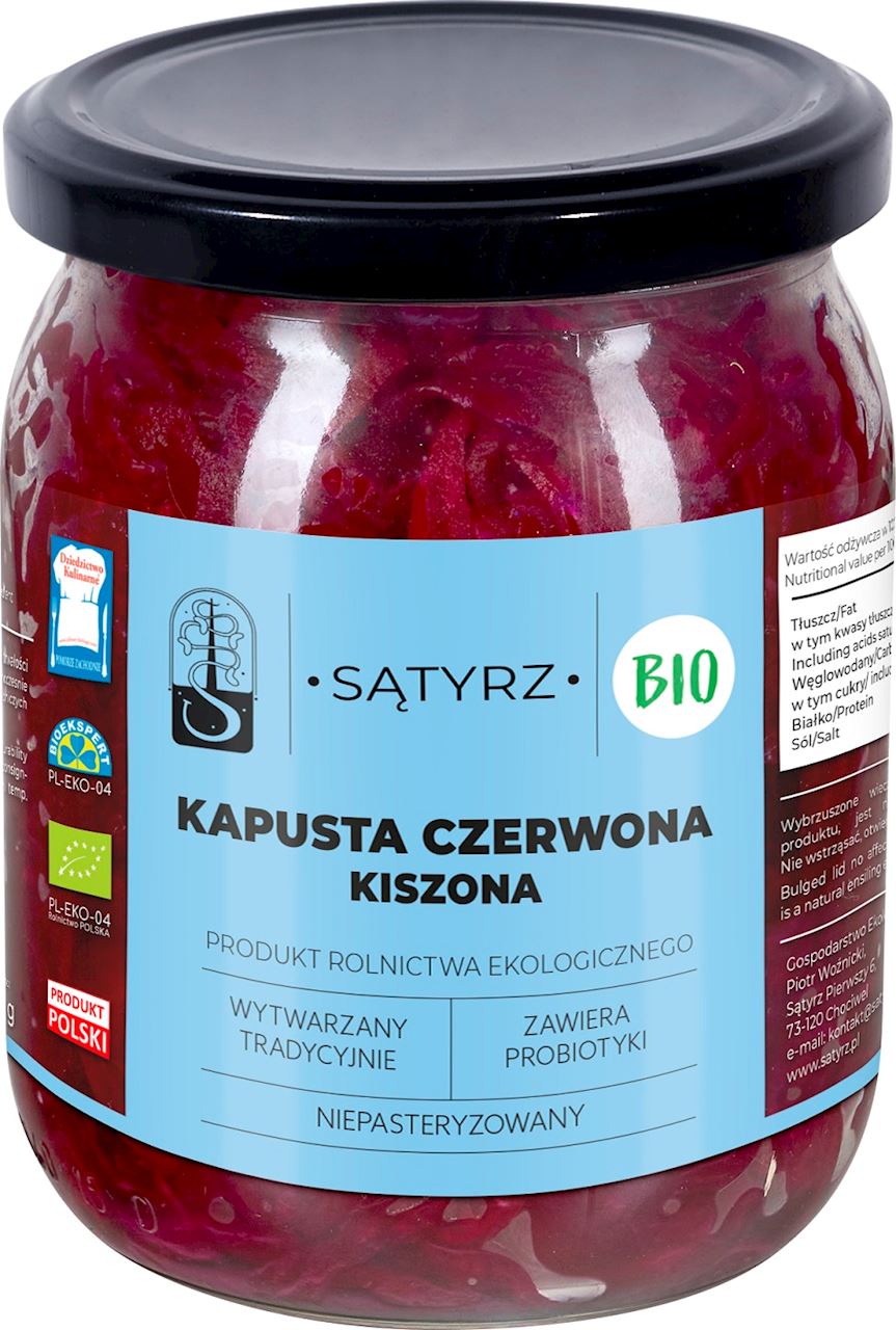 Kapusta czerwona kiszona bio 450 g