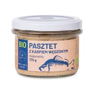 PASZTET Z KARPIEM WĘDZONYM BIO 175 g (SŁOIK) - GOSPODARSTWO RYBACKIE ZAWÓLCZE