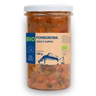 ZUPA POMIDOROWA RYBNA Z KARPIA BIO 495 g - GOSPODARSTWO RYBACKIE ZAWÓLCZE