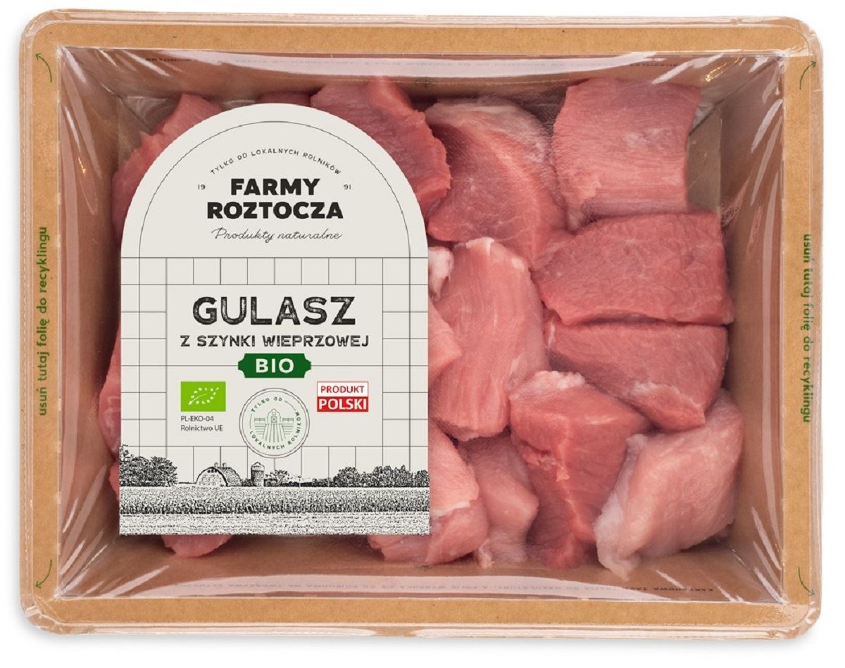 Mięso gulaszowe z szynki surowe bio 300 g