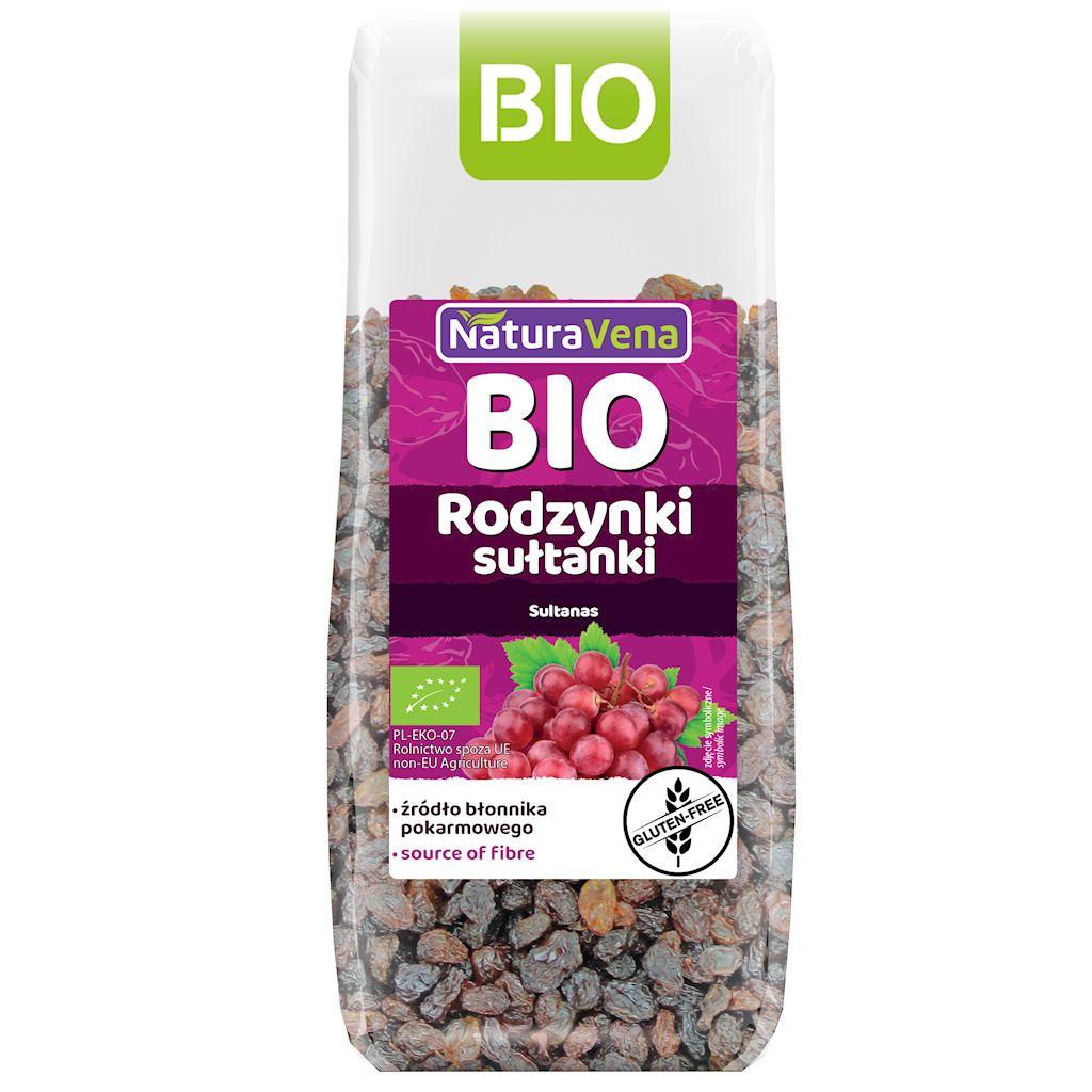 Rodzynki sułtanki bezglutenowe bio 200 g