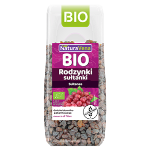 RODZYNKI SUŁTANKI BEZGLUTENOWE BIO 200 g - NATURAVENA