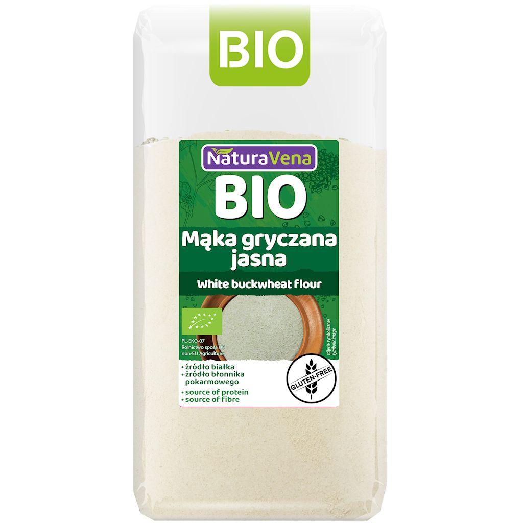 Mąka gryczana jasna bezglutenowa bio 500 g