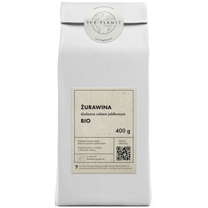 ŻURAWINA SŁODZONA SOKIEM JABŁKOWYM BIO 400 g - THE PLANET