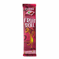 PRZEKĄSKA ROLL JABŁKO - WIŚNIA BEZ DODATKU CUKRÓW BEZGLUTENOWA BIO 12 g - CSINTA