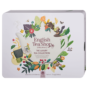ZESTAW HERBAT I HERBATEK LUKSUSOWYCH BIO W PUSZCE (THE LUXURY – 6 SMAKÓW) (36 x 2,04 g) 73,5 g - ENGLISH TEA SHOP ORGANIC