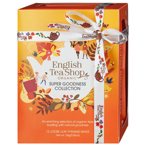 KOLEKCJA HERBATEK OWOCOWO - ZIOŁOWYCH BIO PIRAMIDKI (SUPER GOODNESS - 6 SMAKÓW) (12 x 2 g) 24 g - ENGLISH TEA SHOP