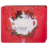 ZESTAW HERBAT I HERBATEK ŚWIĄTECZNYCH PREMIUM BIO W PUSZCE  (6 SMAKÓW) (36 x 1,5 g) 54 g - ENGLISH TEA SHOP ORGANIC (PRODUKT SEZONOWY)