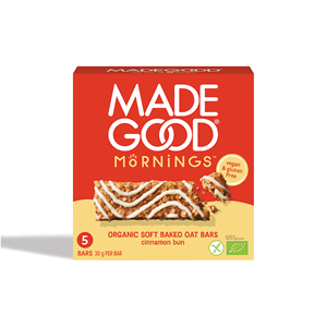 BATONIKI OWSIANE SOFT Z CYNAMONEM BEZGLUTENOWE BIO (5 x 30 g) 150 g - MADEGOOD MORNINGS