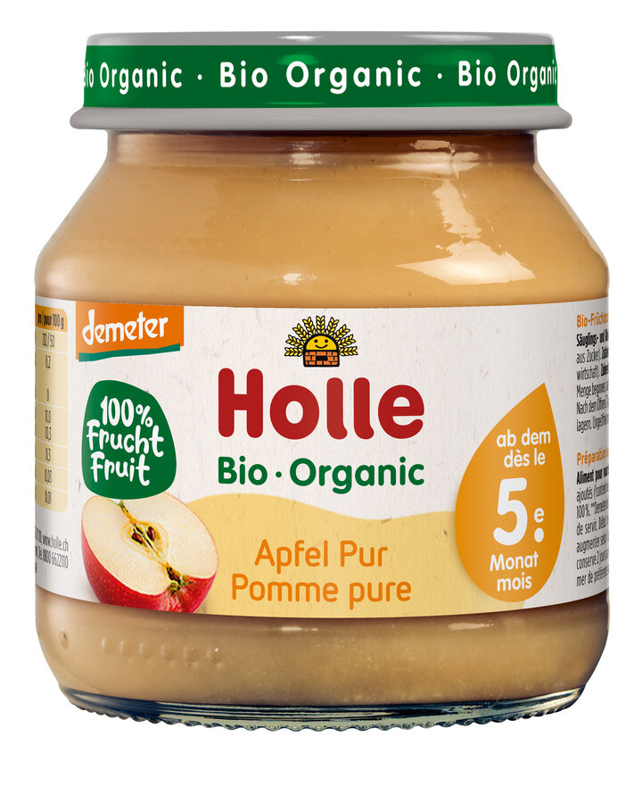 Jabłko bez dodatku cukrów bezglutenowe od 5 miesiąca demeter bio 125 g (słoik)