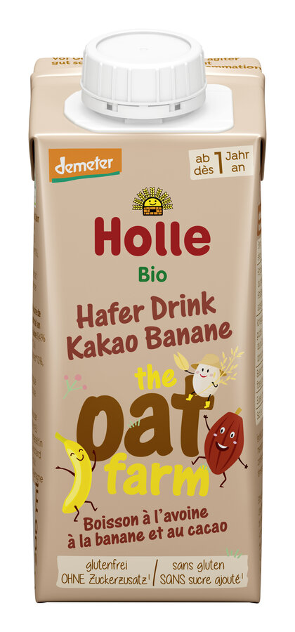 Napój owsiany banan - kakao bez dodatku cukrów bezglutenowy od 1 roku demeter bio 200 ml