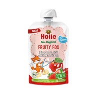 MUS OWOCOWY LISEK (TRUSKAWKA - BANAN - JABŁKO - JOGURT) BEZ DODATKU CUKRÓW BEZGLUTENOWY OD 8 MIESIĄCA BIO 100 g - HOLLE