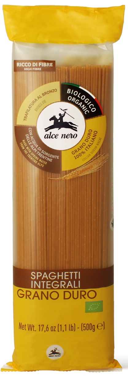 Makaron (semolinowy razowy) spaghetti bio 500 g