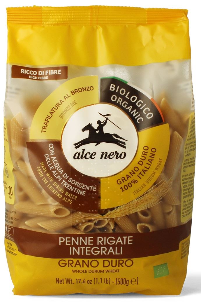 Makaron (semolinowy razowy) penne bio 500 g