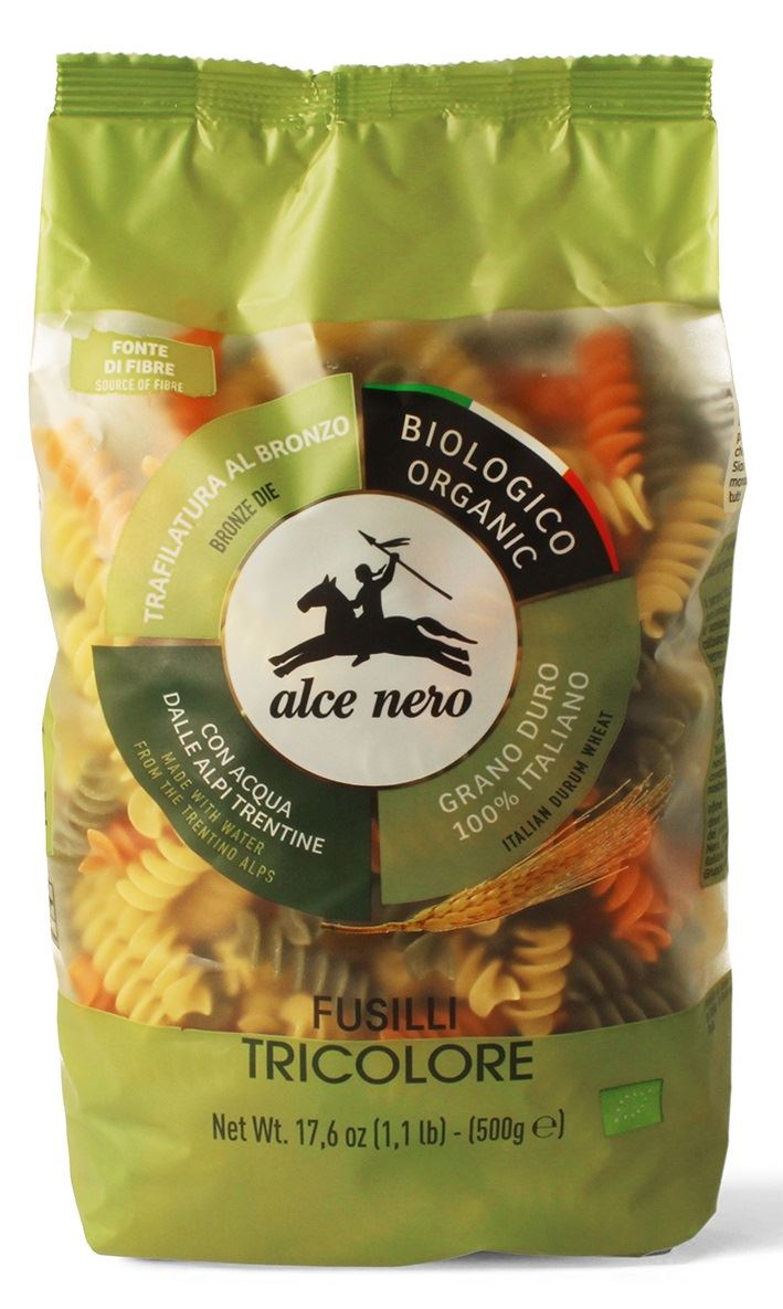 Makaron (semolinowy trójkolorowy) świderki bio 500 g