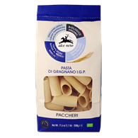 MAKARON (SEMOLINOWY - PASTA DI GRAGNANO) RURKA PACCHERI BIO 500 g  - ALCE NERO