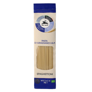 MAKARON (SEMOLINOWY - PASTA DI GRAGNANO) SPAGHETTONI BIO 500 g - ALCE NERO