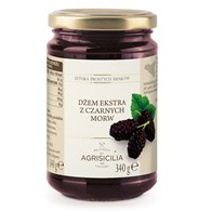 DŻEM EKSTRA Z CZARNEJ MORWY BIO 340 g - AGRISICILIA