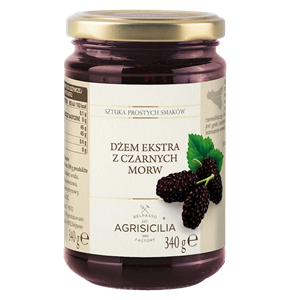 DŻEM EKSTRA Z CZARNEJ MORWY 340 g - AGRISICILIA