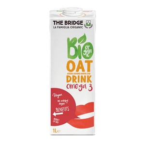 NAPÓJ OWSIANY OMEGA-3 BEZ DODATKU CUKRÓW BEZGLUTENOWY BIO 1 L - THE BRIDGE