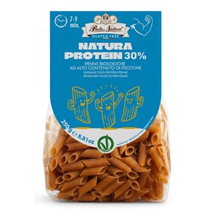 MAKARON PROTEINOWY (GROCH, KUKURYDZA, RYŻ, SORGO) PENNE BEZGLUTENOWY BIO 250 g - PASTA NATURA