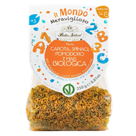 MAKARON (KUKURYDZIANY TRÓJKOLOROWY) DLA DZIECI LITERKI I CYFERKI BEZGLUTENOWY BIO 250 g - PASTA NATURA