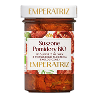 POMIDORY SUSZONE W OLIWIE Z OLIWEK EXTRA VIRGIN BIO 180 g - EMPERATRIZ