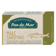 SARDYNKI EUROPEJSKIE W BIO OLIWIE Z OLIWEK EXTRA VIRGIN 120 g - PAN DO MAR