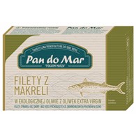 MAKRELA FILETY W BIO OLIWIE Z OLIWEK EXTRA VIRGIN 120 g - PAN DO MAR