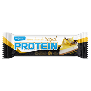 BATON PROTEINOWY O SMAKU SERNIKA CYTRYNOWEGO W BIAŁEJ POLEWIE BEZGLUTENOWY 60 g - MAXSPORT