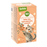HERBATKA BAJKOWA DLA DZIECI - DZIKA RÓŻA, MIĘTA PIEPRZOWA, RUMIANEK I ROKITNIK BIO (20 x 1,5 g) 30 g - APOTHEKE