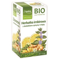 HERBATKA IMBIROWA Z CYTRYNĄ I MIĘTĄ BIO (20 x 1,5 g) 30 g - APOTHEKE