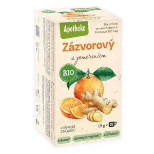 HERBATKA IMBIROWA Z DODATKIEM POMARAŃCZY BIO (20 x 1,5 g) 30 g - APOTHEKE