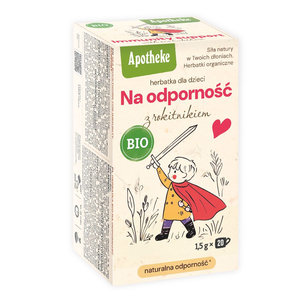 Herbatka dla dzieci na odporność z rokitnikiem bio (20 x 1,5 g) 30 g