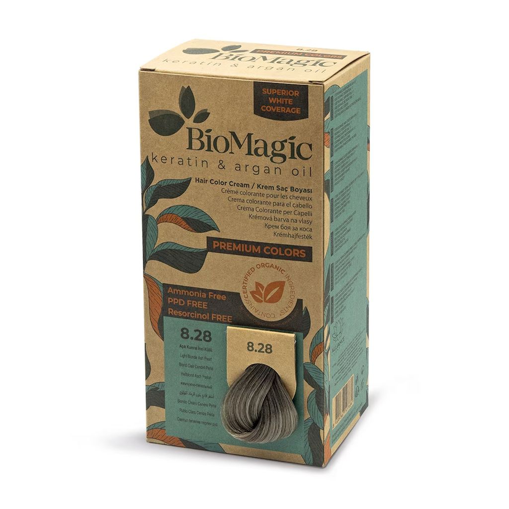 Farba do włosów popielato perłowy jasny blond (8.28) 170 ml