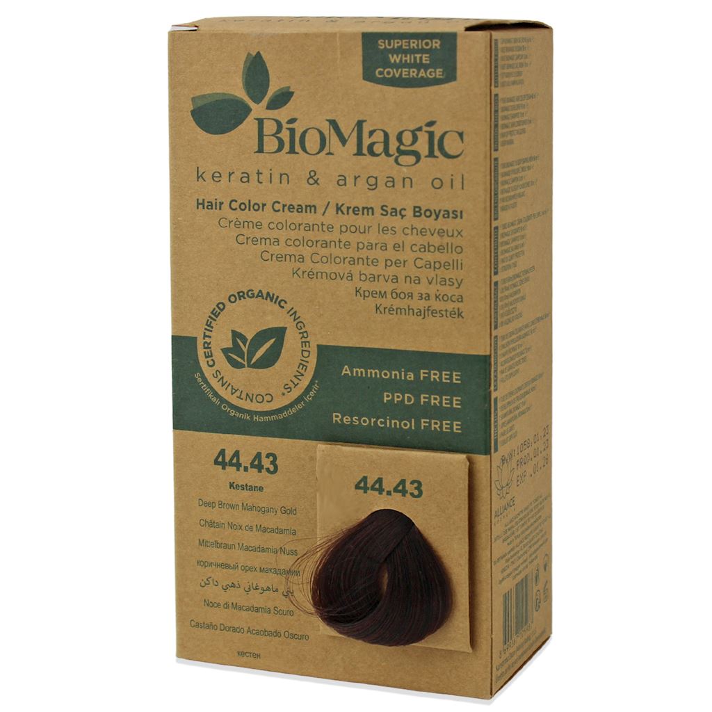 Farba do włosów głęboki złoto - mahoniowy brąz (44.43) 250 g