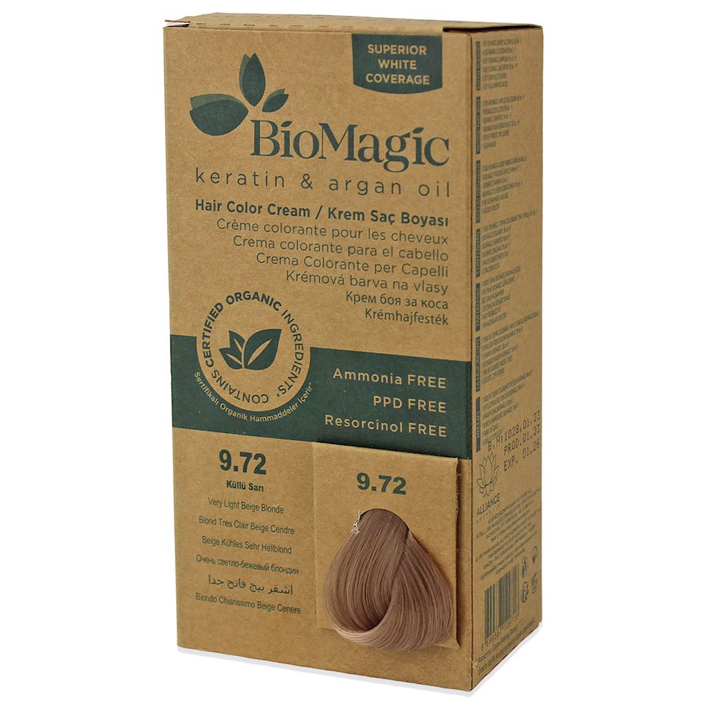 Farba do włosów bardzo jasny beżowy blond (9.72) 250 g