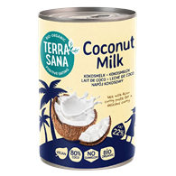 COCONUT MILK - NAPÓJ KOKOSOWY BEZ GUMY GUAR (22 % TŁUSZCZU) BIO 400 ml - TERRASANA