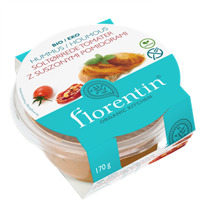 HUMMUS Z SUSZONYMI POMIDORAMI BEZGLUTENOWY BIO 170 g - FLORENTIN