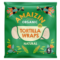 TORTILLA WRAPS BIO (6 szt.) 240 g - AMAIZIN