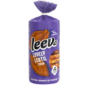 WAFLE Z SOCZEWICY PROTEINOWE O SMAKU CZEKOLADOWYM BEZGLUTENOWE BIO 130 g - LEEV