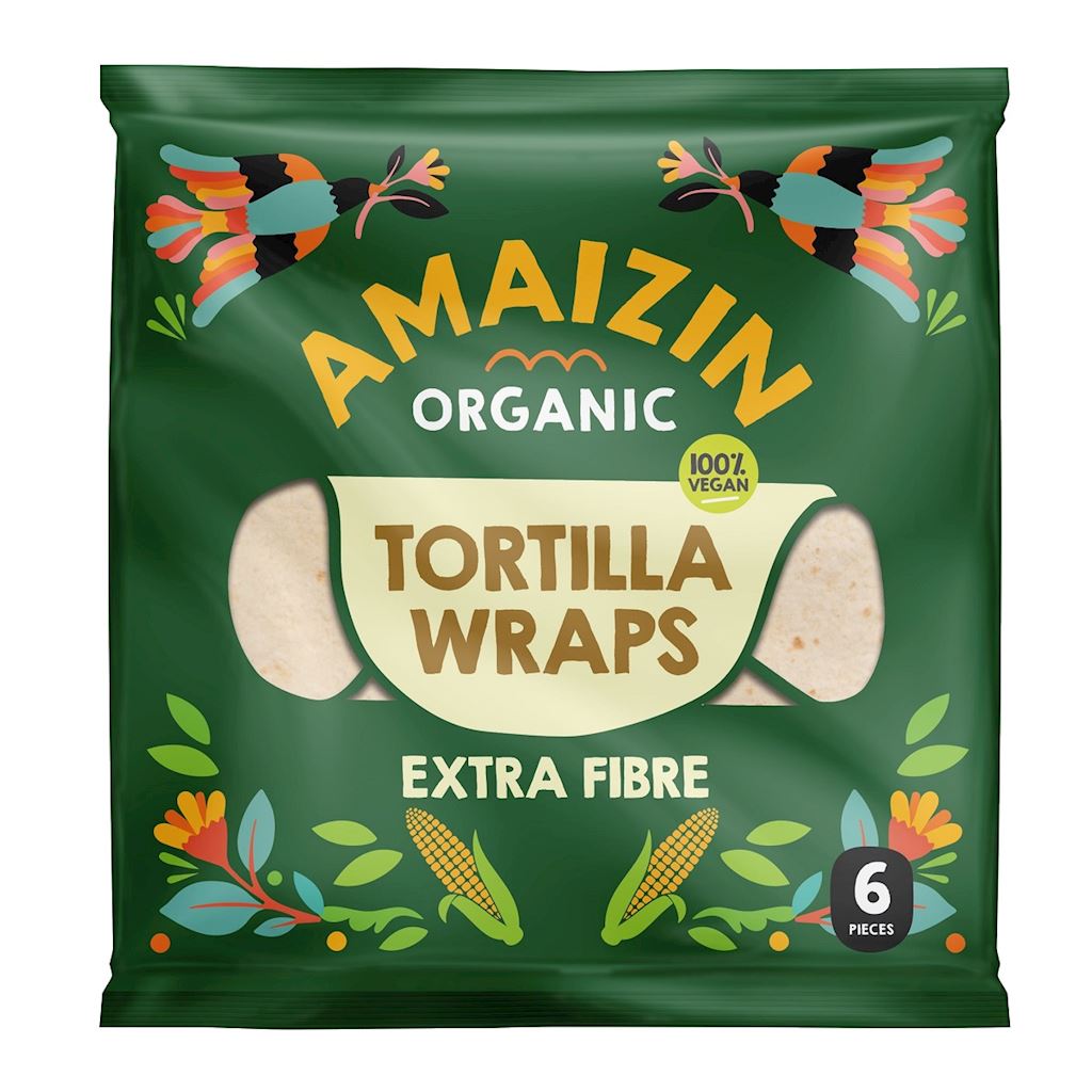 Tortilla wraps z otrębami (źródło błonnika pokarmowego) bio (6 szt.) 240 g