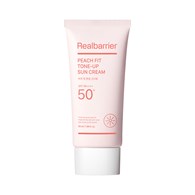 KREM PRZECIWSŁONECZNY NAWILŻAJĄCO - ROZŚWIETLAJĄCY DO TWARZY PEACH FIT TONE-UP SPF 50 50 ml - REAL BARRIER