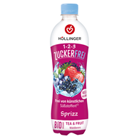 NAPÓJ GAZOWANY O SMAKU OWOCÓW LEŚNYCH BEZ CUKRU BIO 500 ml - HOLLINGER