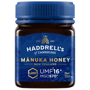 MIÓD MANUKA UMF 16+ MGO 570+ 250 g - HADDRELL'S OF CAMBRIDGE